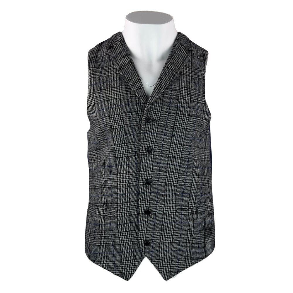 Gray Checkered Vest by Ciao Italy